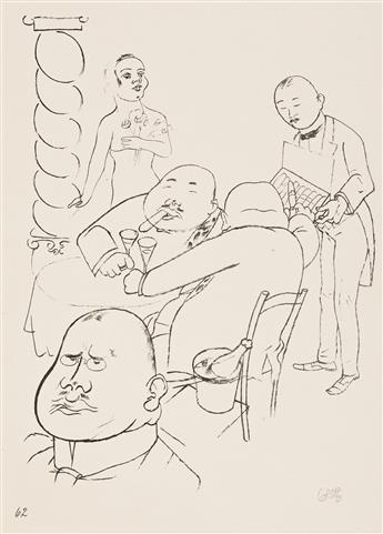 GEORGE GROSZ Two prints from Ecce Homo.